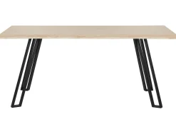 Cheap Beliani Ruokapoyta Vaalea Puu/Musta 180 X 90 Cm Graham