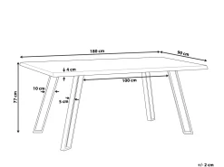 Cheap Beliani Ruokapoyta Vaalea Puu/Musta 180 X 90 Cm Graham