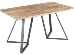 Cheap Beliani Ruokapoyta Vaalea Puu/Musta 140 X 80 Cm Upton