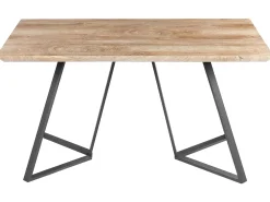 Cheap Beliani Ruokapoyta Vaalea Puu/Musta 140 X 80 Cm Upton