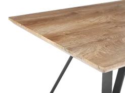 Cheap Beliani Ruokapoyta Vaalea Puu/Musta 140 X 80 Cm Upton