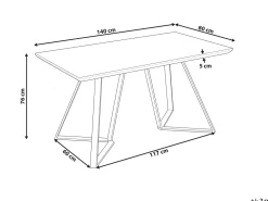 Cheap Beliani Ruokapoyta Vaalea Puu/Musta 140 X 80 Cm Upton