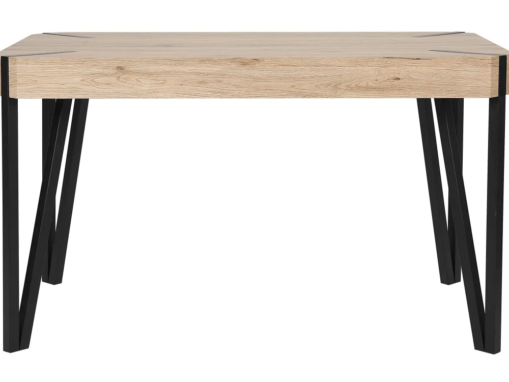 Pöydät<Beliani Ruokapoyta Vaalea Puu/Musta 130 X 80 Cm Cambell