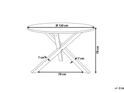 Best Sale Beliani Ruokapoyta Vaalea Puu/Valkoinen 120 Cm Jacksonville
