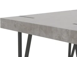 New Beliani Ruokapoyta Vaaleanharmaa/Musta 150 X 90 Cm Adena