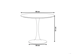 Hot Beliani Ruokapoyta Valkoinen 90 Cm Boca