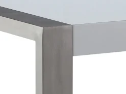 Hot Beliani Ruokapoyta Valkoinen/Hopea 180 X 90 Cm Arctic I