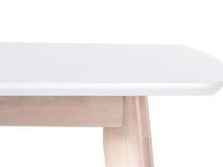 Pöydät<Beliani Ruokapoyta Valkoinen/Vaalea Puu 150 X 90 Cm Santos