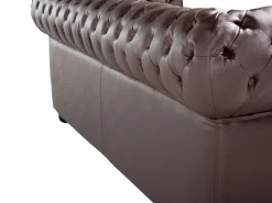 Sohvat<Beliani Ruskea 3-Istuttava Nahkasohva Chesterfield