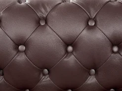 Sohvat<Beliani Ruskea 3-Istuttava Nahkasohva Chesterfield