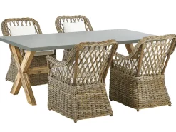 Ulkokalusteet<Beliani Ruskea 4-Istuttava Rottinkinen Puutarhakalustesetti Maros/Olbia