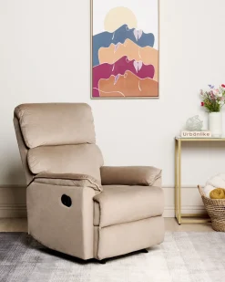 Nojatuolit<Beliani Ruskea Kangasverhoiltu Saadettava Nojatuoli Everton