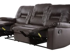 Sohvat<Beliani Ruskea Keinonahkainen Sohvaryhma Bergen