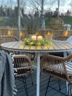 Best Sale Beliani Ruskea Pyorea Puutarhan Ruokapoyta O 105 Cm Cavoli