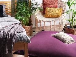 Cheap Beliani Sakkituoli Kangas Purppura 140 X 180 Cm Fuzzy