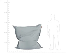 Best Sale Beliani Sakkituoli Kangas Vaaleanharmaa 140 X 180 Cm Fuzzy