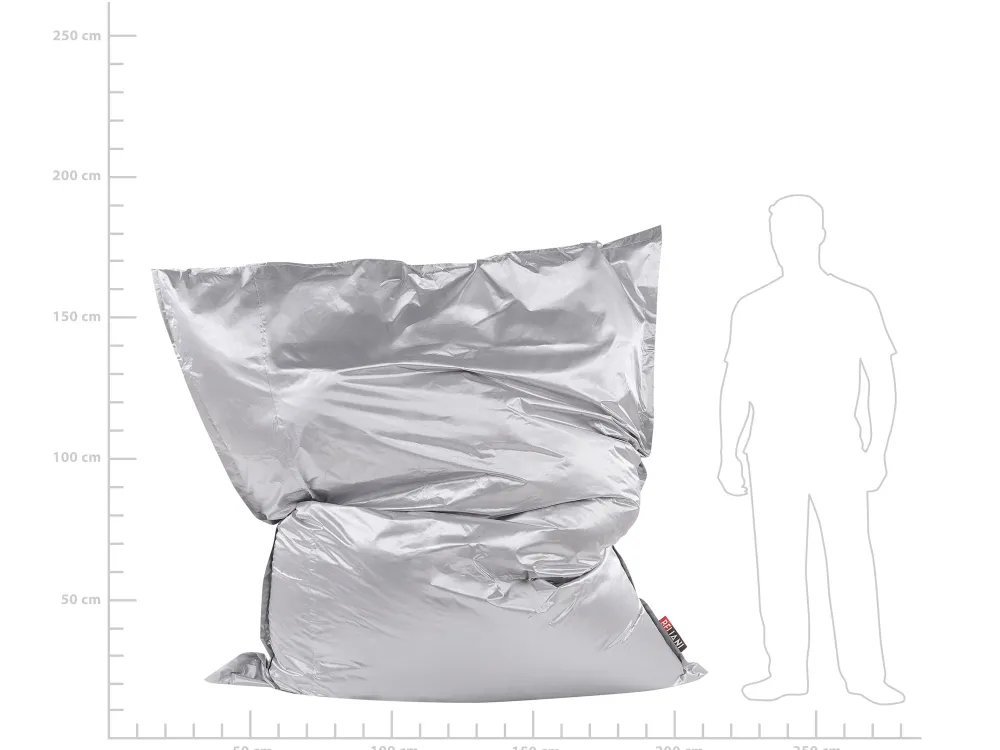 Lastenhuone<Beliani Sakkituoli Nailon Hopea 180 X 230 Cm Fuzzy