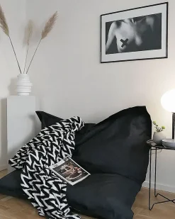 Fashion Beliani Sakkituoli Nailon Musta 140 X 180 Cm Fuzzy