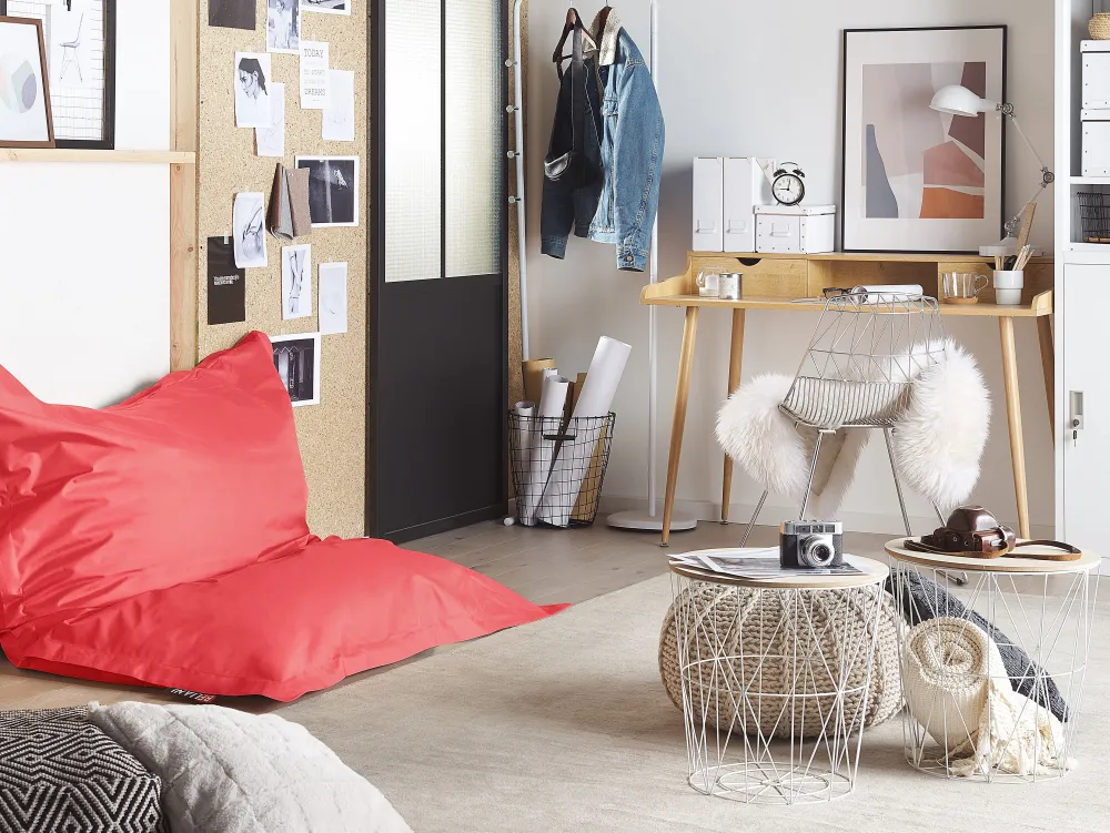 Lastenhuone<Beliani Sakkituoli Nailon Punainen 140 X 180 Cm Fuzzy