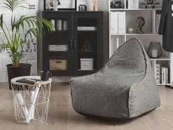 Fashion Beliani Sakkituoli Selkanojalla Kangas Vaaleanharmaa Drop