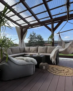 Fashion Beliani Sakkituoli Selkanojalla Kangas Vaaleanharmaa Drop