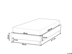 Sängyt<Beliani Sanky Kangas Beige 90 X 200 Cm Roanne