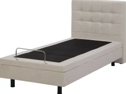 Sängyt<Beliani Sanky Kangas Sahkosaadettava Beige 90 X 200 Cm Duke