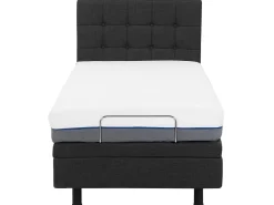 Sängyt<Beliani Sanky Kangas Sahkosaadettava Tummanharmaa 80 X 200 Cm Duke