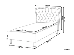 Lastenhuone<Beliani Sanky Kangas Vaaleanharmaa 90 X 200 Cm Metz