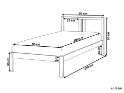 Sängyt<Beliani Sanky Manty Valkoinen 90 X 200 Cm Vannes