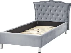 Lastenhuone<Beliani Sanky Sametti Harmaa 90 X 200 Cm Metz