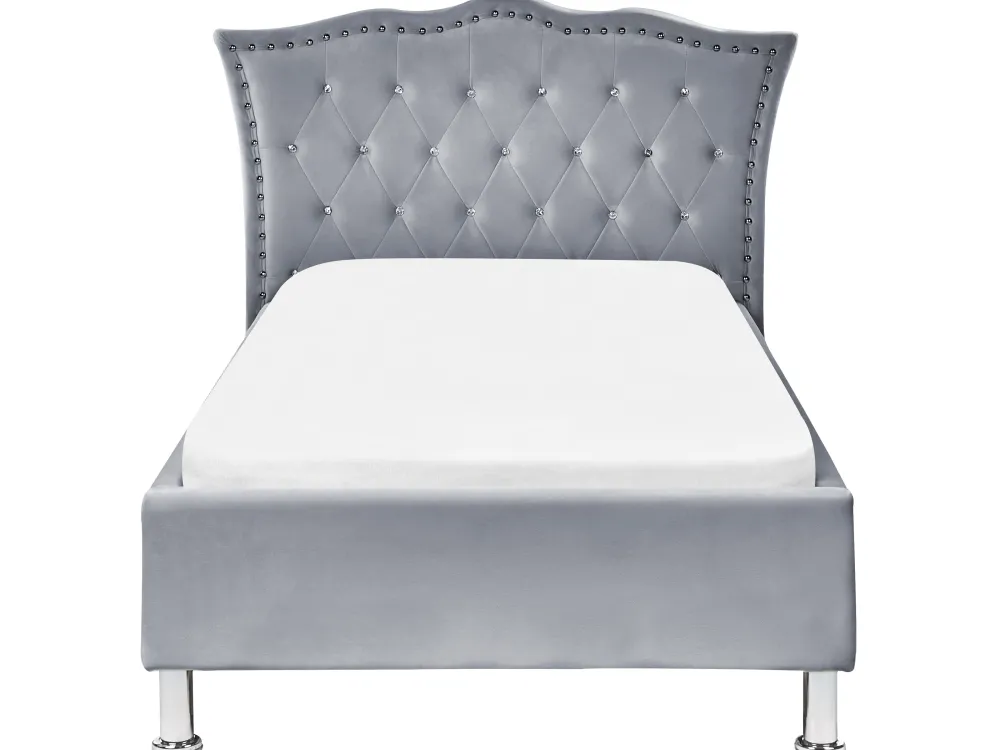 Lastenhuone<Beliani Sanky Sametti Harmaa 90 X 200 Cm Metz