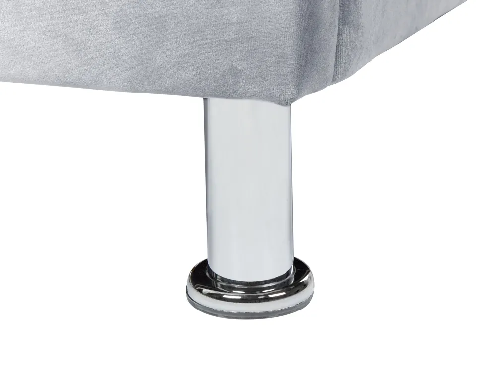 Lastenhuone<Beliani Sanky Sametti Harmaa 90 X 200 Cm Metz