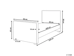 Lastenhuone<Beliani Sanky Sametti Pastellipinkki 90 X 200 Cm Teenie