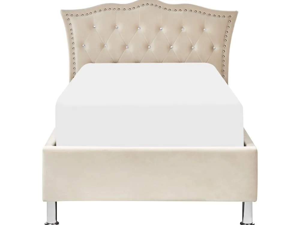 Lastenhuone<Beliani Sanky Sametti Säilytystila Beige 90 X 200 Cm Metz