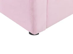 Lastenhuone<Beliani Sanky Sametti Säilytystila Vaaleanpunainen 90 X 200 Cm Anet