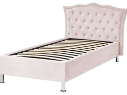 Best Sale Beliani Sanky Sametti Säilytystila Pastellipinkki 90 X 200 Cm Metz