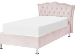 Best Sale Beliani Sanky Sametti Säilytystila Pastellipinkki 90 X 200 Cm Metz