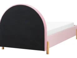 Sängyt<Beliani Sanky Sametti Vaaleanpunainen 90 X 200 Cm Anet