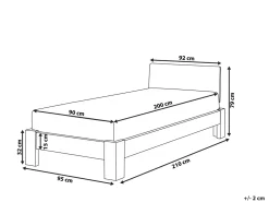 Sängyt<Beliani Sanky Vaalea Puu 90 X 200 Cm Royan