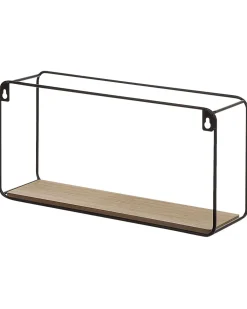 Sale Beliani Seinahylly 5 Hyllya Metalli Musta/Vaalea Puu 4 Kpl Brito