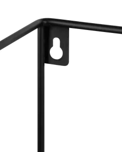 Säilytys<Beliani Seinahylly Metalli 5 Hyllya Musta/Vaalea Puu Laurel