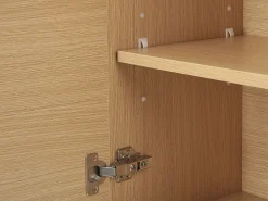 Hot Beliani Seinakaappi 4 Hyllya Vaalea Puu Mataro