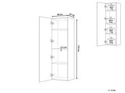 Hot Beliani Seinakaappi 4 Hyllya Vaalea Puu Mataro