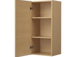 Säilytys<Beliani Seinakaappi 3 Hyllya Vaalea Puu Bilbao