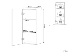 Säilytys<Beliani Seinakaappi 3 Hyllya Vaalea Puu Bilbao