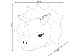 Discount Beliani Seinakoriste Dinosaurus Beige 37 X 29 Cm Rexx