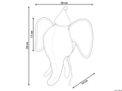 Lastenhuone<Beliani Seinakoriste Elefantti Harmaa 36 X 36 Cm Badou