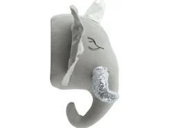 Lastenhuone<Beliani Seinakoriste Elefantti Puuvilla Harmaa 39 X 33 Cm Tantor