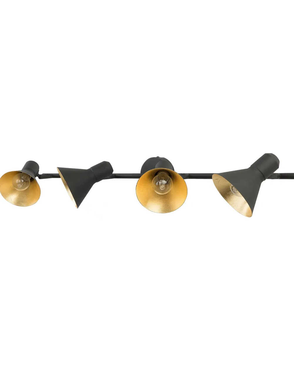 New Beliani Seinavalaisin 4 Polttimoa Metalli Musta/Kulta Mersey